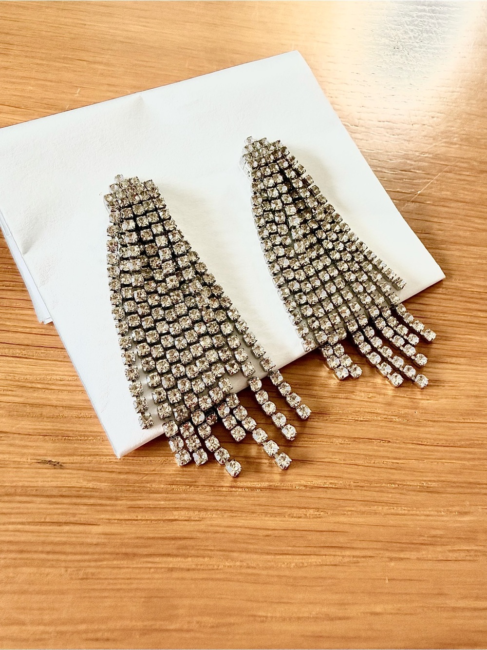Clare V Layered Stone Statement Earrings - Clear Original: $95